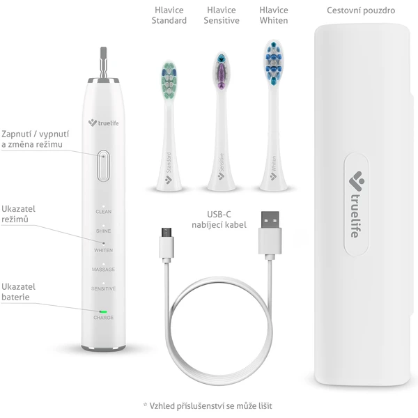 TrueLife SonicBrush Clean30 Duo sonický kartáček bílý/černý - Zubní kartáčky - Obrázek 20b1a1ce35b94841ad2be8b54bcb517c