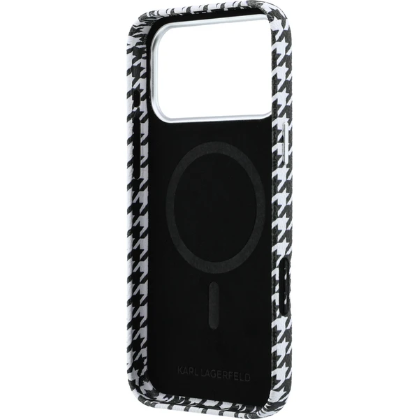 Karl Lagerfeld PU Houndstooth Resin Plate MagSafe kryt iPhone 17 Pro Max černý - Pouzdra - Obrázek 20c7ba0f15834c12871714459ad8bf3a
