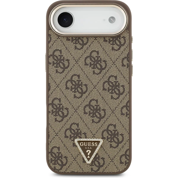 Guess PU Leather 4G Triangle Logo Gold Frame MagSafe kryt iPhone Air hnědý - Pouzdra - Obrázek 20d7f60ab02646b78b0ba7dd7f7d9dad