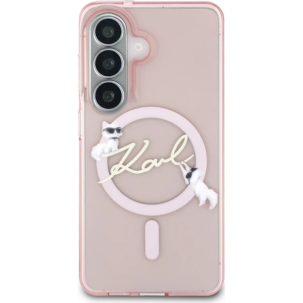 Karl Lagerfeld IML Choupette Karl Script Logo Magnetic kryt Samsung Galaxy S26 růžový - Pouzdra - Obrázek 211e3f5586fc49e28ca729c6a3b00110