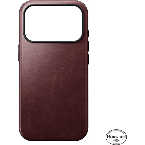 Nomad Modern Leather (Horween) MagSafe kožený kryt iPhone 18 Pro Burgundy - Pouzdra - Obrázek 213f717e088f4c6fbfe0539c0a79f0c2