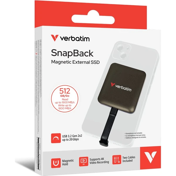 Verbatim SnapBack SSD 512GB USB-C hnědá - SSD disky - Obrázek 216S000K01