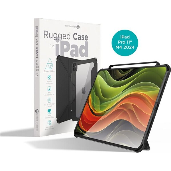 Mobile Origin Rugged Case Black iPad 11 M4 2024 RCIPP-11-2024-BLK
