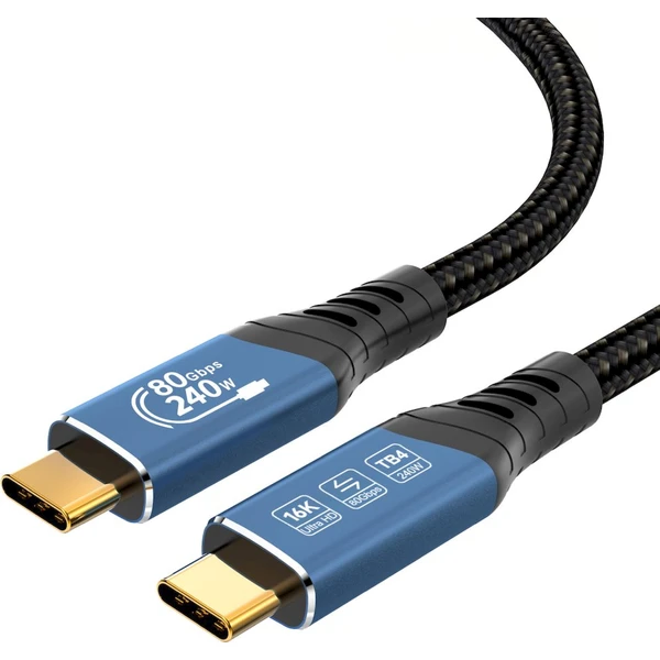 PremiumCord USB4 2.0 80Gbps 16K@60Hz 240W Thunderbolt 4 kabel 1m - Kabely a redukce - Obrázek 21HR000K01