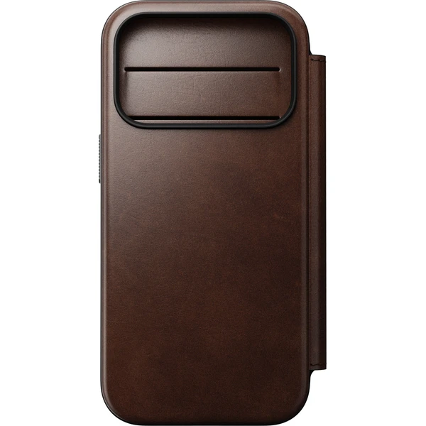 Nomad Modern Leather Folio (Horween) MagSafe kožené pouzdro iPhone 18 Pro Rustic Brown - Pouzdra - Obrázek 21c17c992aad4de08a9fc0540e0f6729