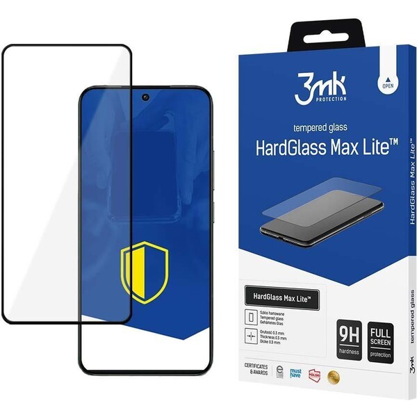 3mk HardGlass Max Lite tvrzené sklo Samsung Galaxy S23 černé