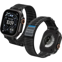 Spigen Fabric Band řemínek (hook-and-loop) Apple Watch 49/46/45/44mm černý - Řemínky