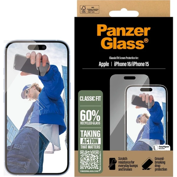 PanzerGlass® Classic Fit sklo Apple iPhone 16 - Ochranné folie a skla - Obrázek 21f6aed49c6a4ff1bc45316ee2539363