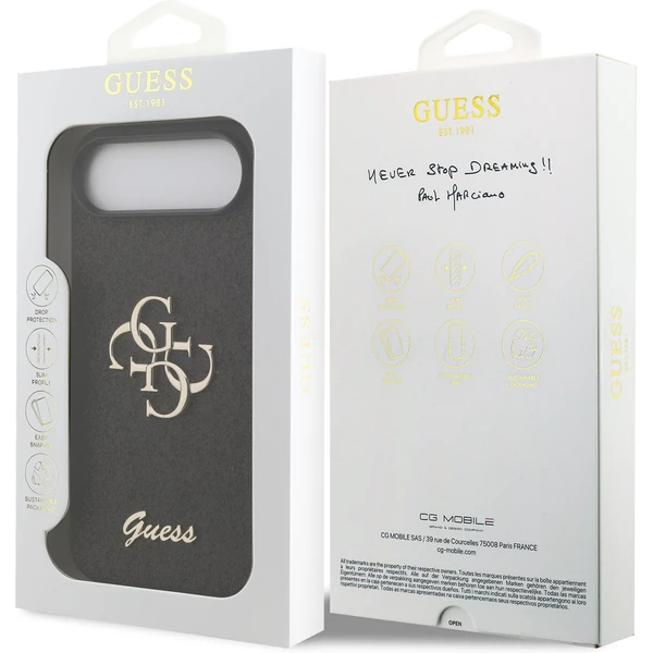 Guess PU Fixed Glitter 4G Metal Logo kryt iPhone Air černý - Pouzdra - Obrázek 2218065a621d4976b8cb0c23d3a41a29