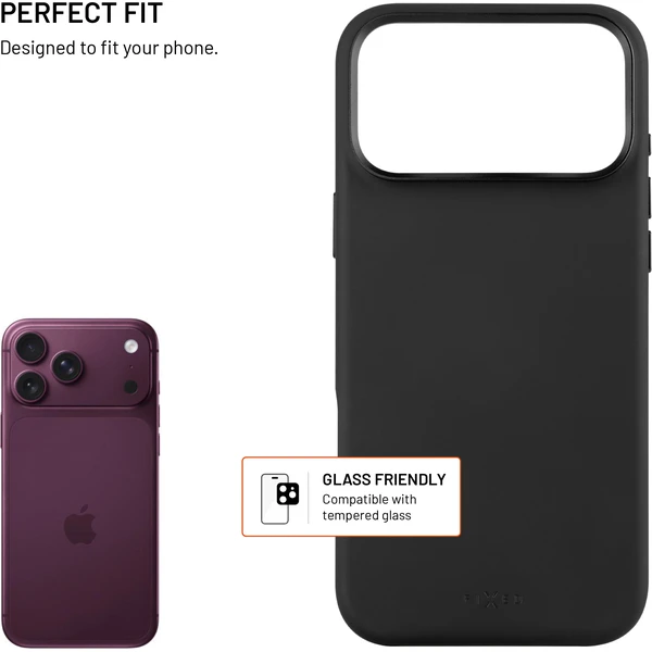 FIXED MagFlow silikonový kryt s MagSafe Apple iPhone 18 Pro Max černý - Pouzdra - Obrázek 2232060a15544c76addb16340855eea2