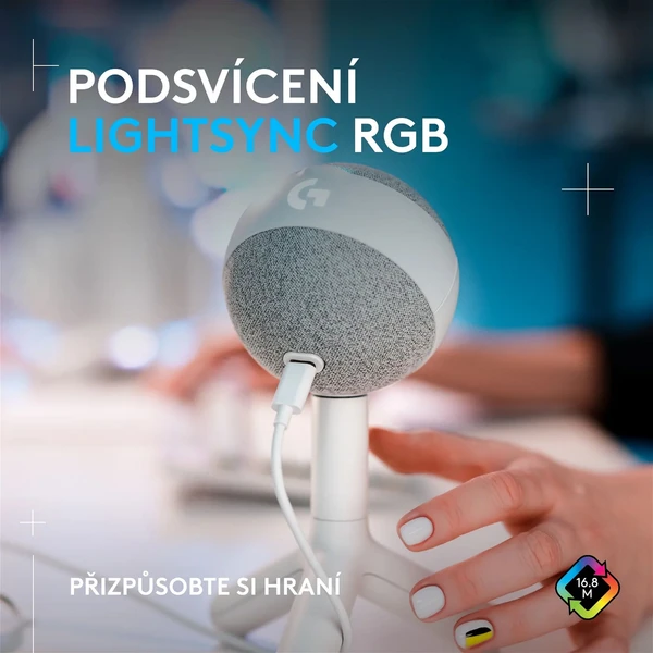 Logitech G Yeti Orb mikrofon bílý - Mikrofony - Obrázek 2234000P01