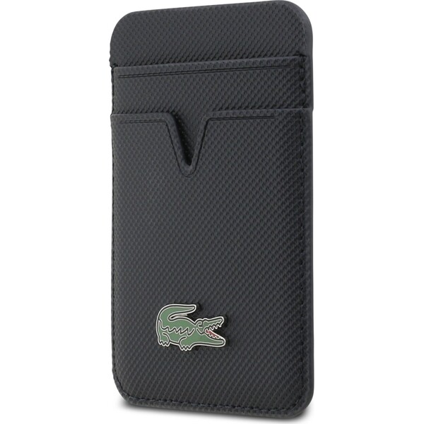 Lacoste PU Iconic Petit Pique MagSafe peněženka modrá