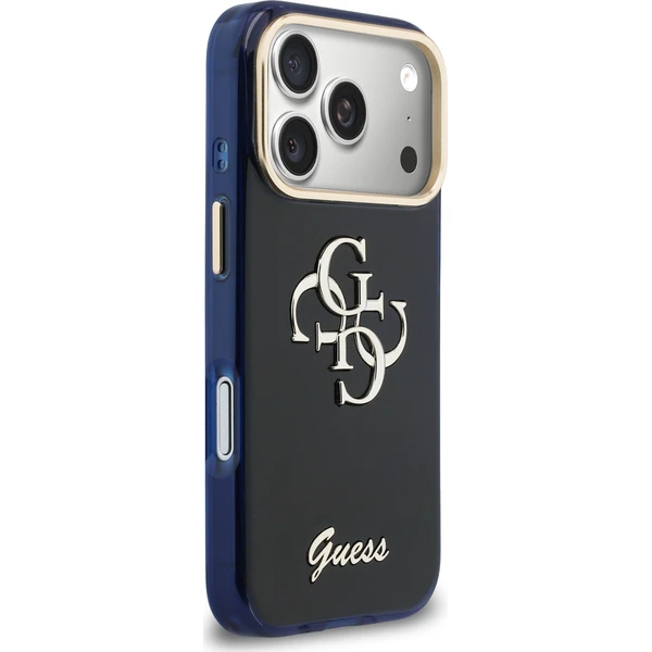 Guess IML 4G Script Metal Logo kryt iPhone 17 Pro modrý - Pouzdra - Obrázek 223f7bdbdf594ec6a6d85c71ee6f5591