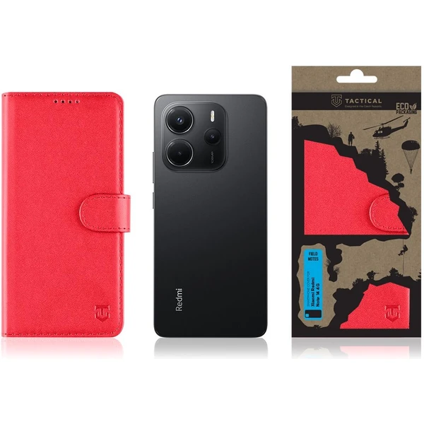 Tactical Field Notes pouzdro Xiaomi Redmi Note 14 4G červené - Pouzdra - Obrázek 224710825b7940c08f031e6c510f372a