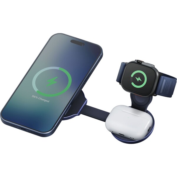ENERGEA AluMag Trio 2 MagSafe 3v1 (Qi 2.2) hliníková 25W nabíječka indigově modrá - Nabíječky - Obrázek 2262fd3b99a54a668e8cbfa7297e2d96