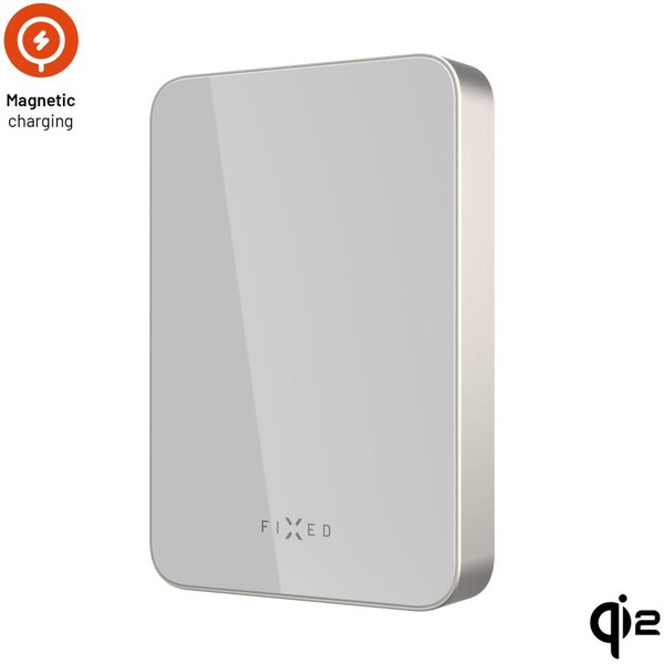 FIXED MagZen 10 Crystal MagSafe/Qi2 powerbanka, 10000mAh, titanová