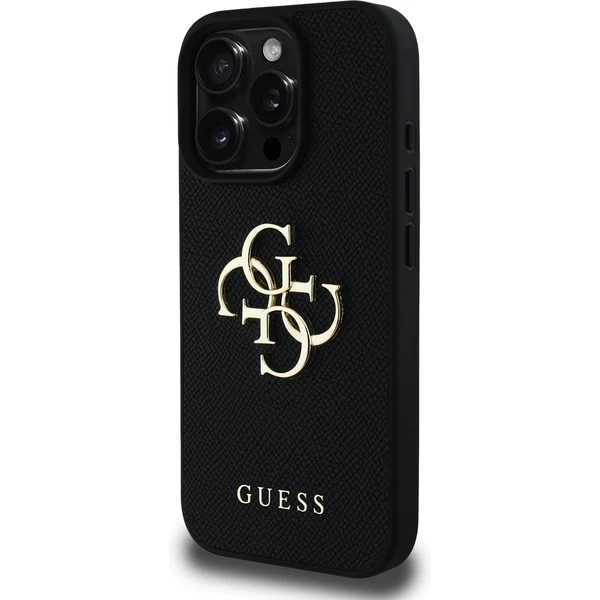 Guess PU Grained 4G Metal Logo kryt iPhone 16 Pro černý - Pouzdra - Obrázek 227c6f7ecc1b43b0b0b67c5d8057fac2