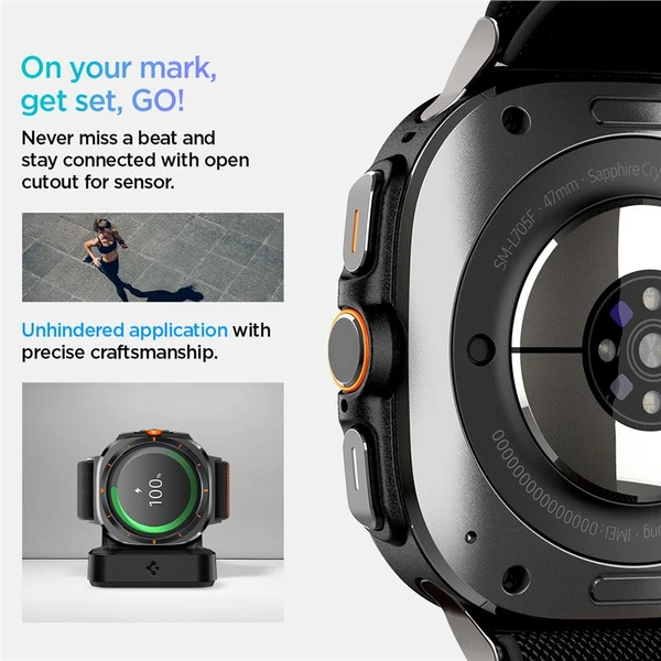Spigen Lite Fit řemínek Samsung Galaxy Watch Ultra černý - Řemínky - Obrázek 228425b28377455baa9da6371f5ac53b