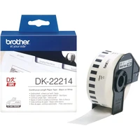 Brother DK-22214 papírová páska černá na bílé šířka 12 mm - Pásky pro štítkovače
