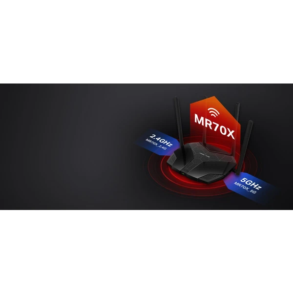 Mercusys MR70X Wi-Fi 6 router černý - Routery - Obrázek 22R7300401