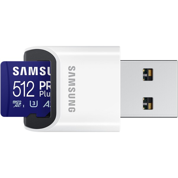 Samsung micro SDXC 512GB PRO Plus + USB adaptér MB-MD512SB/WW Modrá