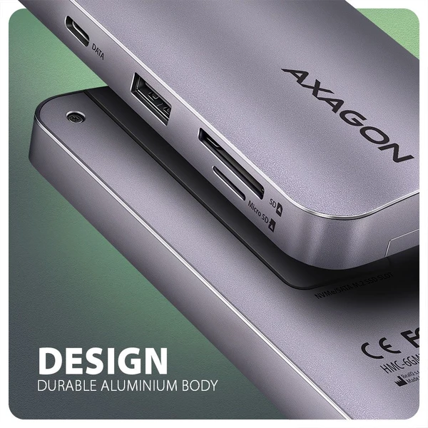 AXAGON HMC-6GM2 6v1 USB-C hub - Dokovací stanice - Obrázek 22W3000L01