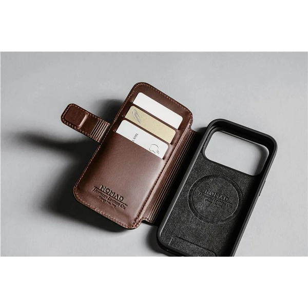 Nomad Modern Leather Folio (Horween) MagSafe kožené pouzdro iPhone 17 Pro Max Rustic Brown - Pouzdra - Obrázek 22fd825b203e4df3904b04aa1e9c3096