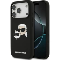 Karl Lagerfeld Liquid Silicone Double Heads MagSafe kryt iPhone 17 Pro černý - Pouzdra