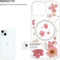 FIXED MagBloom kryt s MagSafe Apple iPhone 15 Pink Blossom - Pouzdra