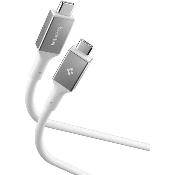Spigen Essential USB-C/USB-C kabel (240W) 1,2 m bílý (EB24012CC)