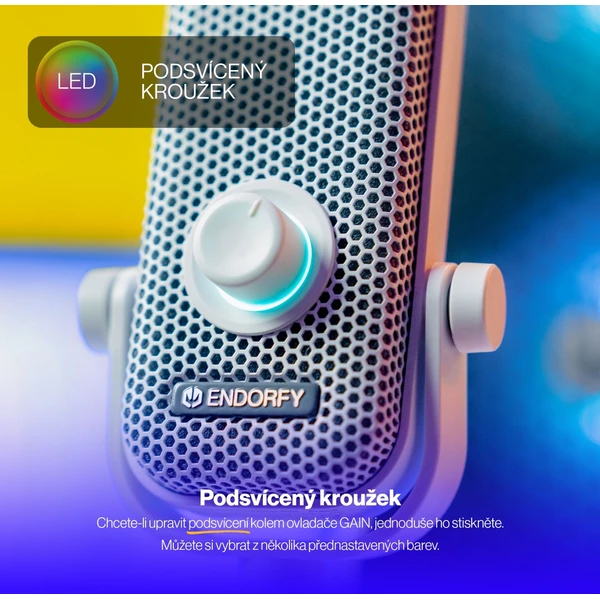 Endorfy Solum Voice S Onyx streamovací mikrofon bílý - Mikrofony - Obrázek 235B000J01