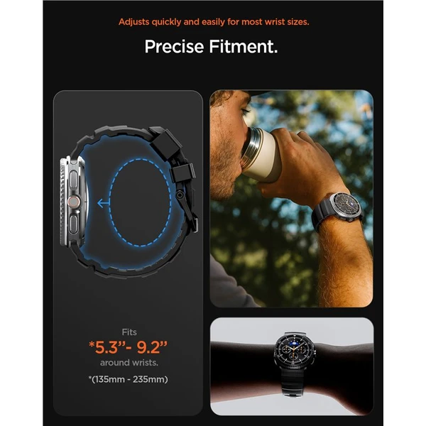 Spigen Silicone Band řemínek Samsung Galaxy Watch8/Classic 46mm/44mm/40mm černý - Řemínky - Obrázek 238571046e804120a4a05ecec7f14faa