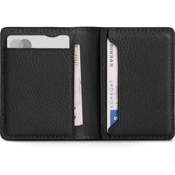 Woolnut kožená peněženka černá