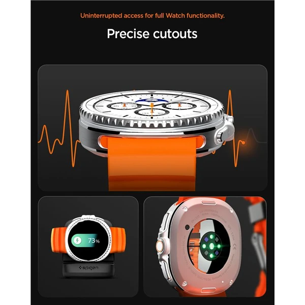 Spigen Silicone Band řemínek Samsung Galaxy Watch8/Classic 46mm/44mm/40mm oranžový - Řemínky - Obrázek 239bd74d14c243508be7e2d871a4db9b