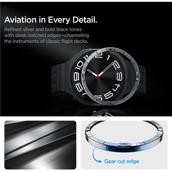 Spigen Bezel Tune (Pilot) ochranný kroužek Galaxy Watch8 (44mm) stříbrný - Pouzdra - Obrázek 239fd80a93df497aabf2ca2fb1c6a9f9
