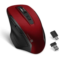 CONNECT IT Dual SmartSwitch bezdrátová myš, USB-A + C (+1x AA baterie zdarma) červená - Myši