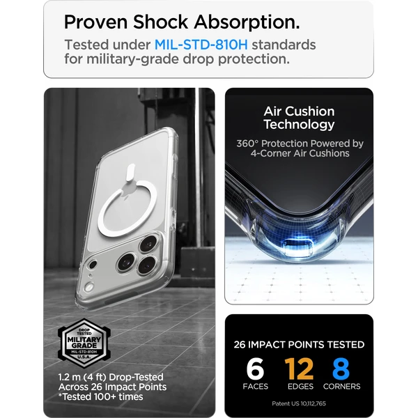 Spigen Ultra Hybrid MagSafe kryt iPhone 18 Pro/17 Pro clear white - Pouzdra - Obrázek 23ec94d8a7ea449e9e6fafcd1d059e97