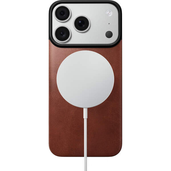 Nomad Magnetic Leather Back (Horween) MagSafe kožený kryt iPhone 17 Pro/18 Pro Olde Dublin - Pouzdra - Obrázek 23f2ad8dbc9c46cf8731854d919f38a1