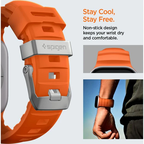 Spigen Silicone Band řemínek Apple Watch 49/46/45/44mm oranžový - Řemínky - Obrázek 23f8dd74d38c40a5a12d4bd6d64eb452