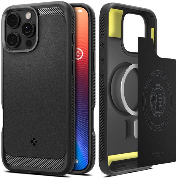 Spigen Rugged Armor MagSafe kryt iPhone 16 Pro Max matte black