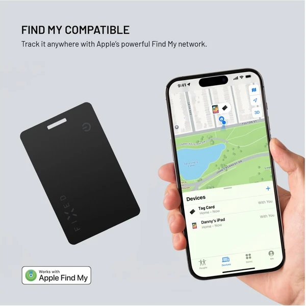 FIXED Tag Card 2 smart tracker s Find My a bezdrátovým nabíjením, černý - Lokátory - Obrázek 2425edf93e174db19efe037221f1334b