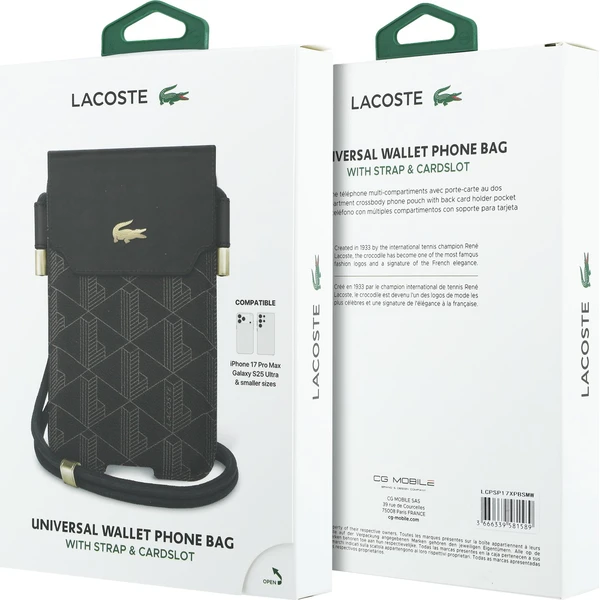 Lacoste PVC Blend Monogram Metal Logo kapsa na telefon XL hnědá - Pouzdra - Obrázek 2436aaa404e64fe4b88555becaa3a40e