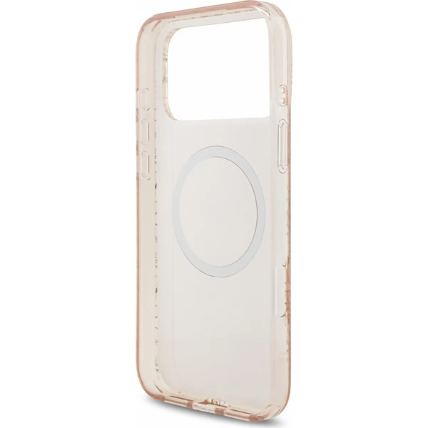 Guess IML Flowers Allover Strap MagSafe kryt iPhone 18 Pro Max růžový - Pouzdra - Obrázek 24551ca124d440f989efa38018722826