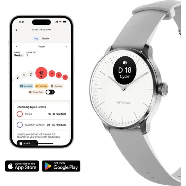 Withings ScanWatch Light 37mm bílé - Chytré hodinky - Obrázek 24E7000701