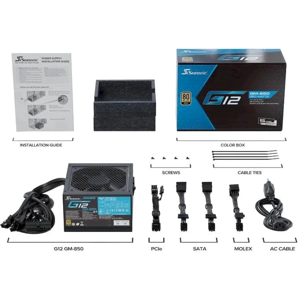 Seasonic G12 GM 850W - Zdroje - Obrázek 24LD000L01