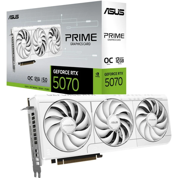 ASUS PRIME NVIDIA GeForce RTX 5070 White OC 12GB GDDR7 - Grafické karty - Obrázek 24RI000K01