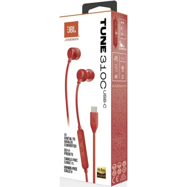 JBL Tune 310C sluchátka červená - Sluchátka - Obrázek 24S6000P01
