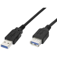 PremiumCord USB-A/USB-A prodlužovací kabel 5m černý - Kabely a redukce