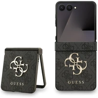 Guess PU 4G Metal Logo kryt Samsung Galaxy Z Flip 7 šedý - Pouzdra