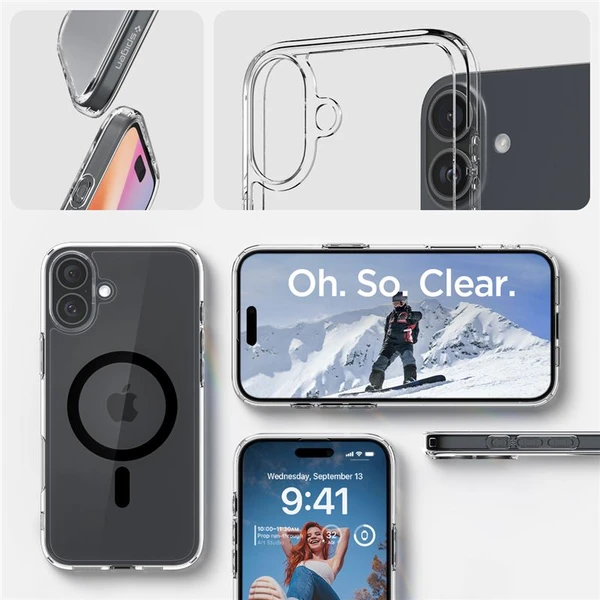 Spigen Ultra Hybrid MagSafe kryt iPhone 16 Plus black - Pouzdra - Obrázek 24e976cb53a94ba7ba3faf94a1e90fbd